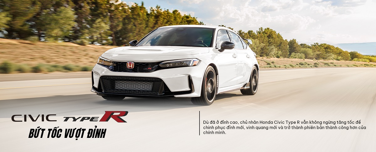 honda civic type R trắng