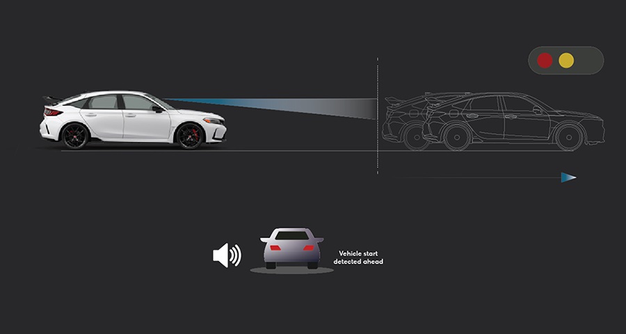 Cảnh báo người lái di chuyển honda civic type r